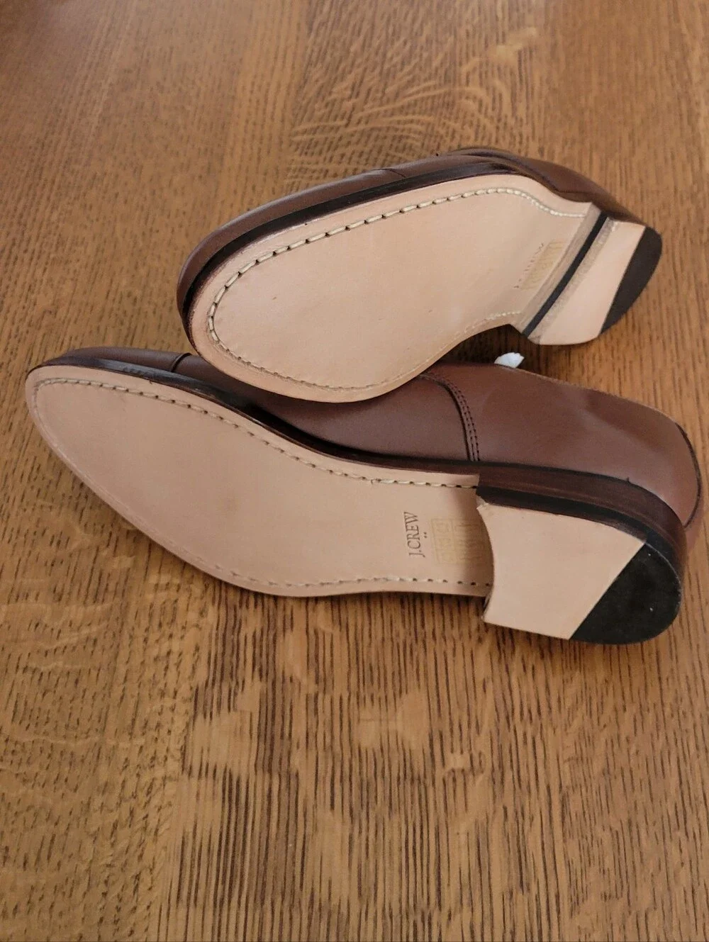 J. Crew Factory Leather Cap-toe Shoes - Dark Brown